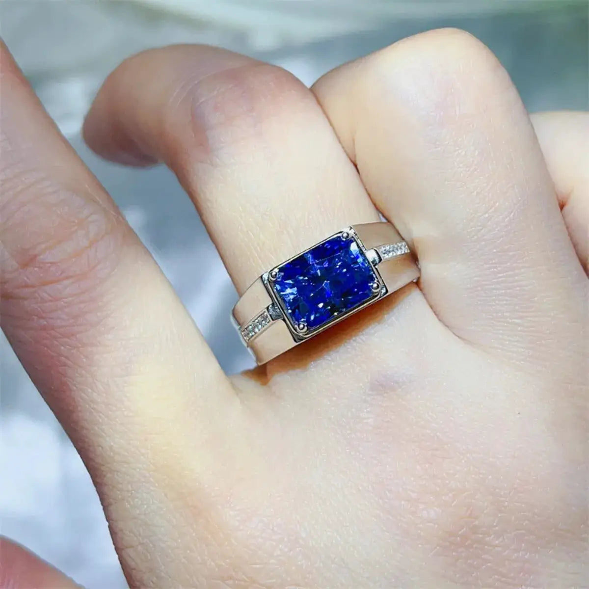 2 Carat Moissanite 925 Sterling Silver Ring by Trendsi
