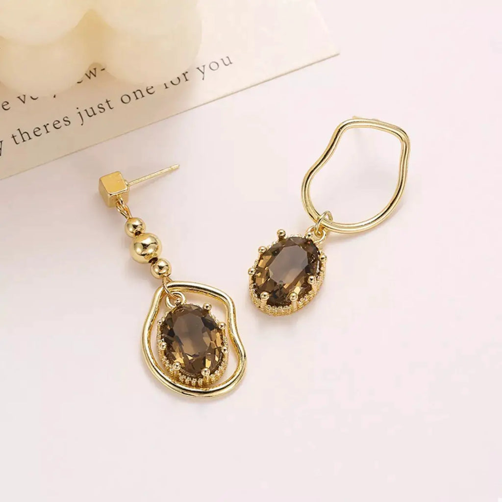 Asymmetrical Geometric Dangle Earrings by Trendsi