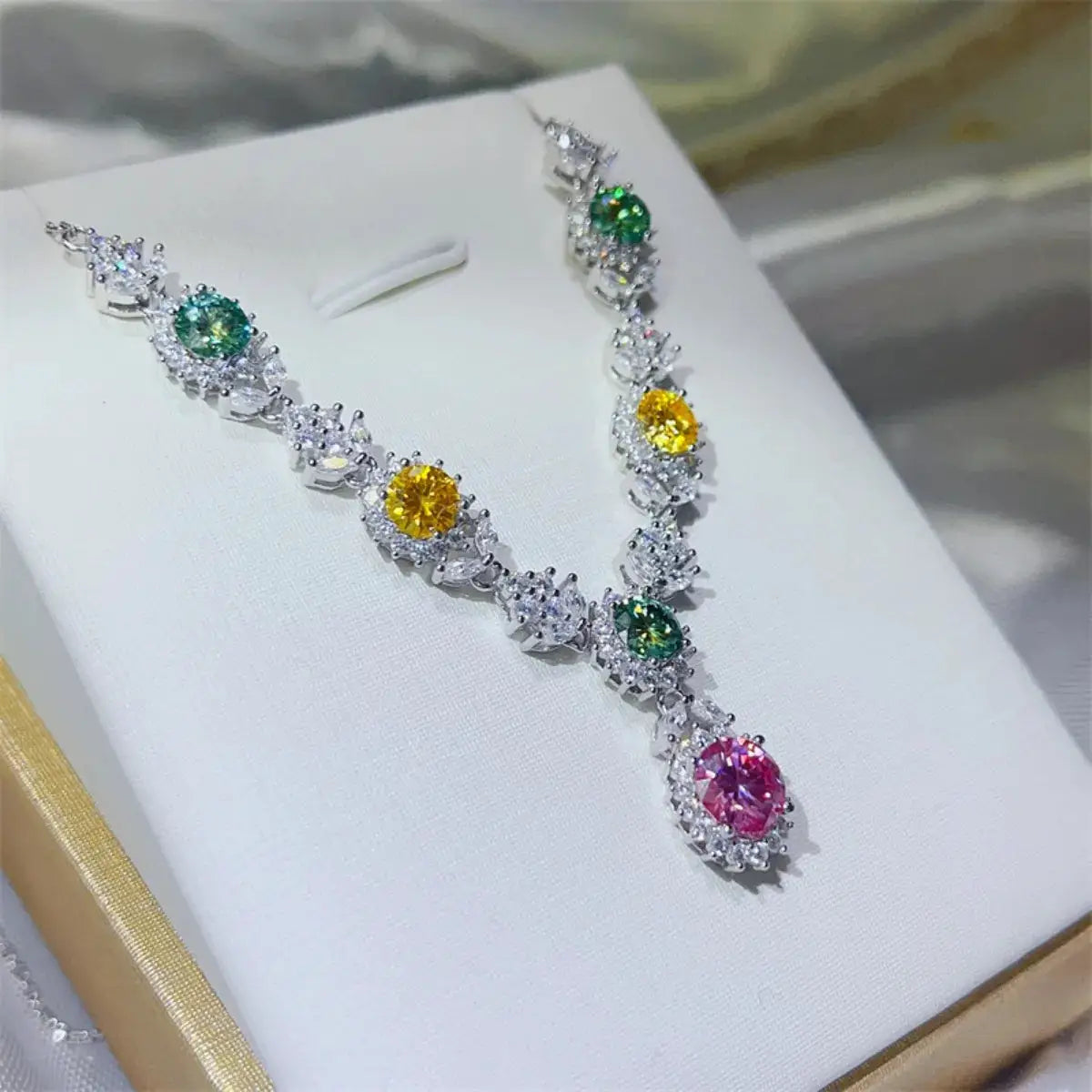 3.5 Carat Moissanite 925 Sterling Silver Necklace by Trendsi