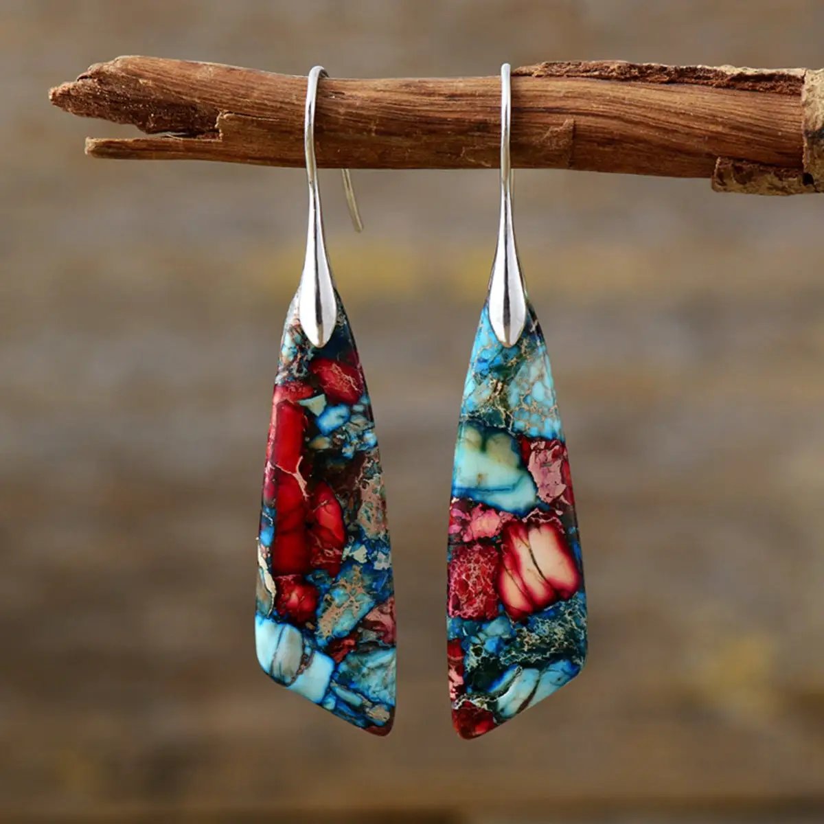 Geometrical Shape Dangle Earrings by Trendsi