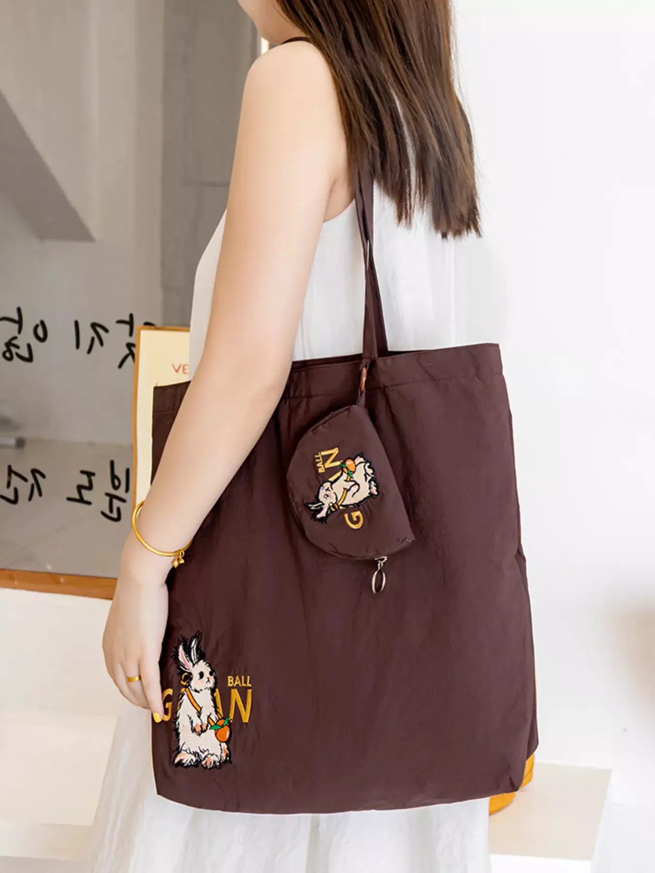 Cartoon Print Lightweight Handbag by Trendsi