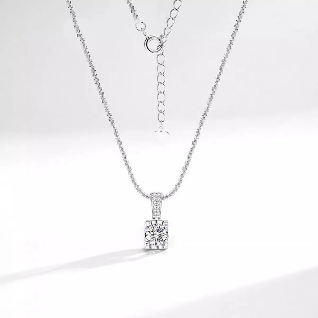 1 Carat 925 Sterling Silver Moissanite Necklace by Trendsi