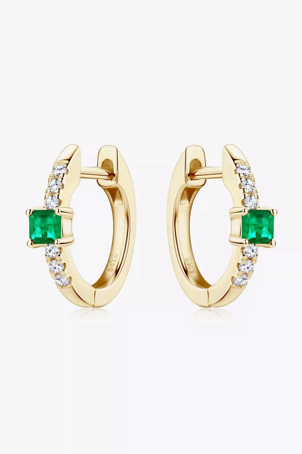 Lab-Grown Emerald Earrings by Trendsi