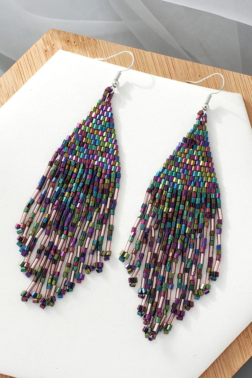 Beaded Dangle Earrings by Trendsi