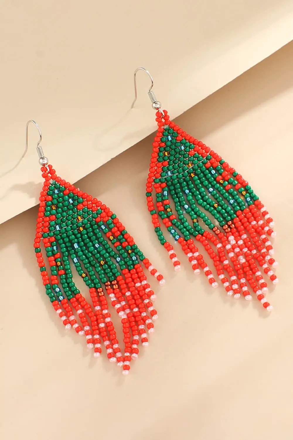 Christmas Beaded Earrings by Trendsi