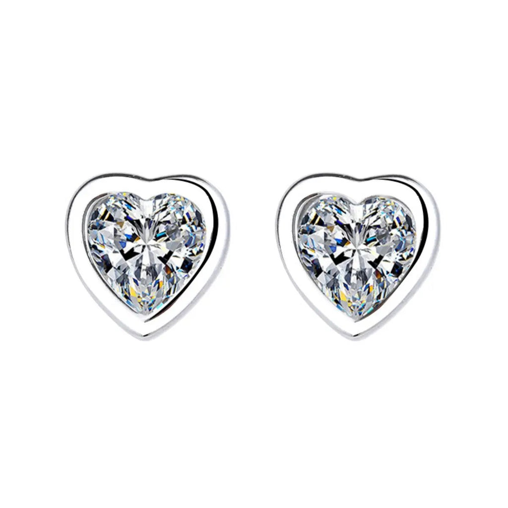 Heart-Shaped Stud Earrings by Trendsi