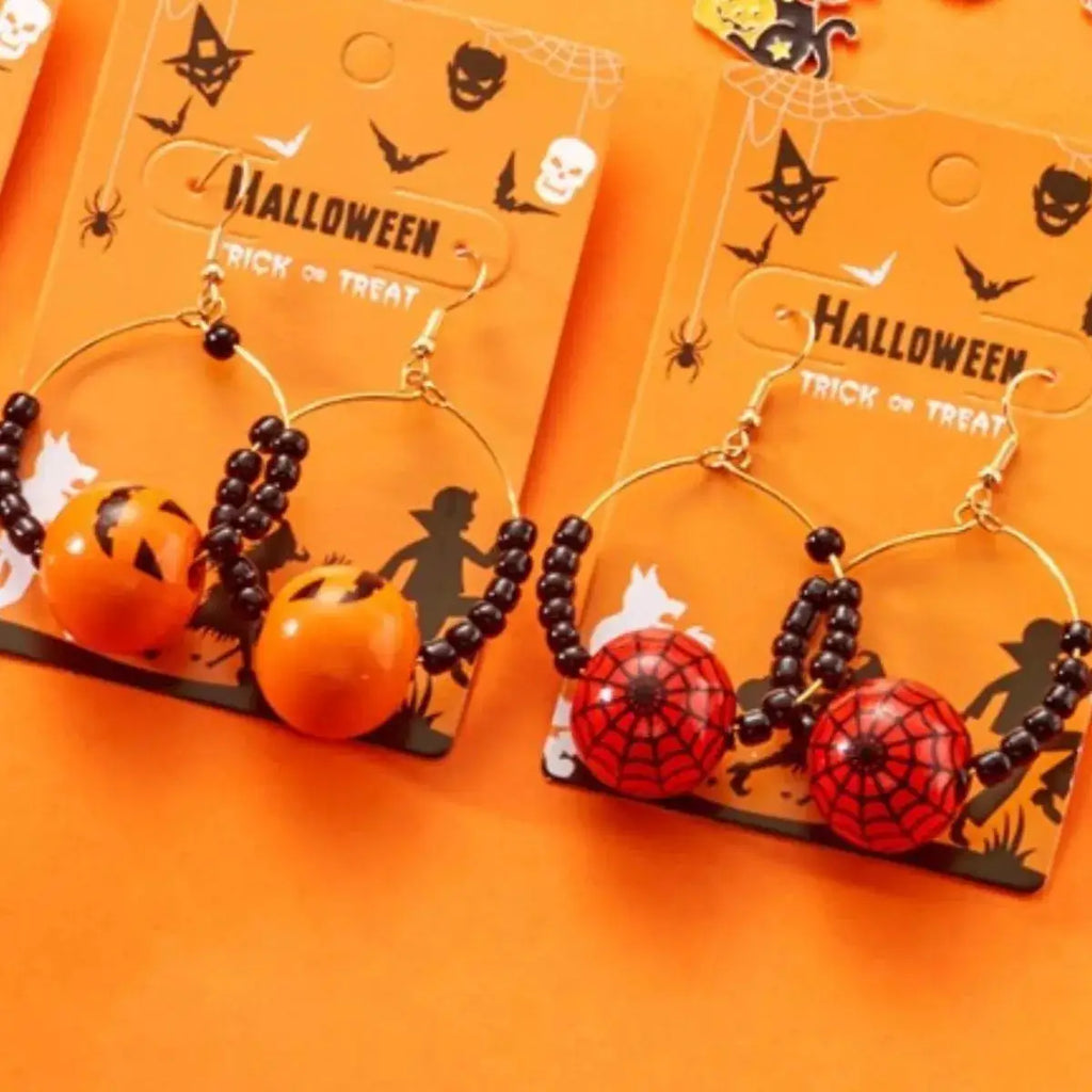 18K Gold-Plated Halloween Bead Earrings by Trendsi