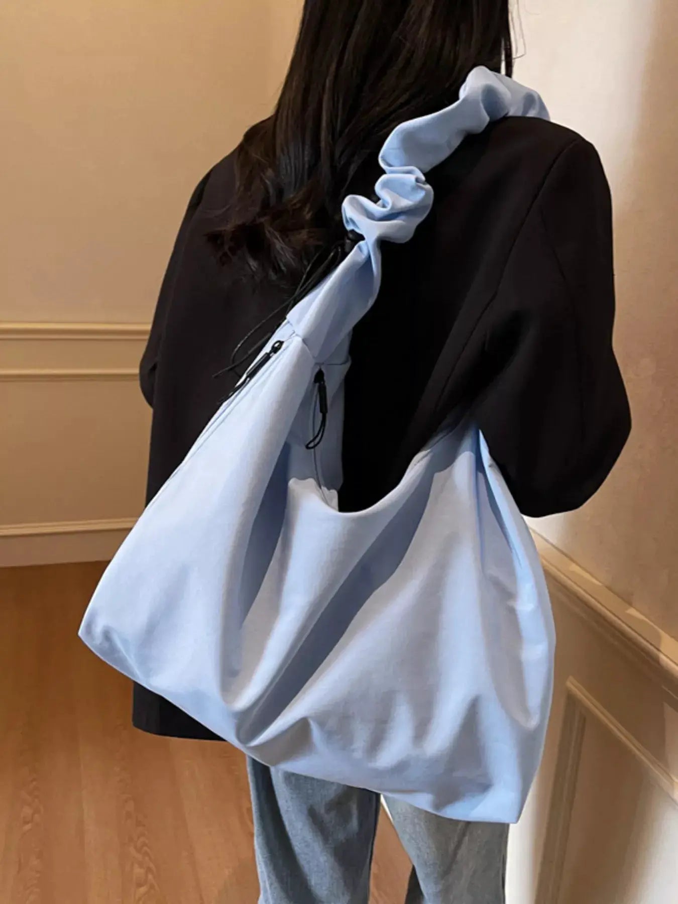 Ruched Handle Lightweight Shoulder Bag by Trendsi