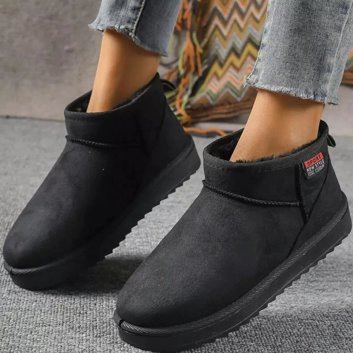Round Toe Platform Boots by Trendsi