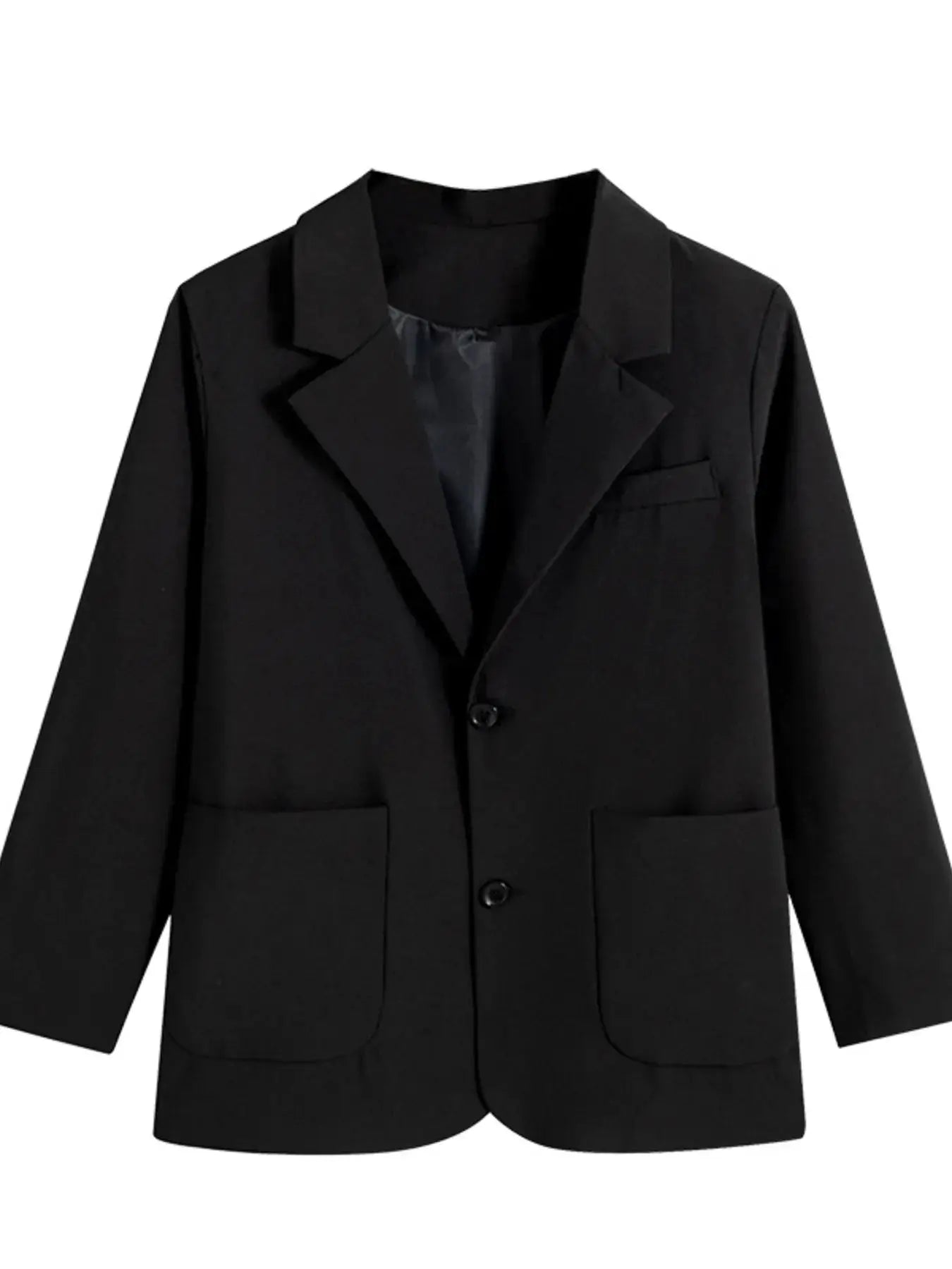 Men's Full Size Lapel Collar Long Sleeve Blazer Plus Size by Trendsi