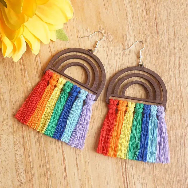 Tassel Detail Drop Earrings by Trendsi