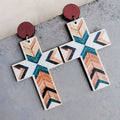 Cross Drop Earrings by Trendsi