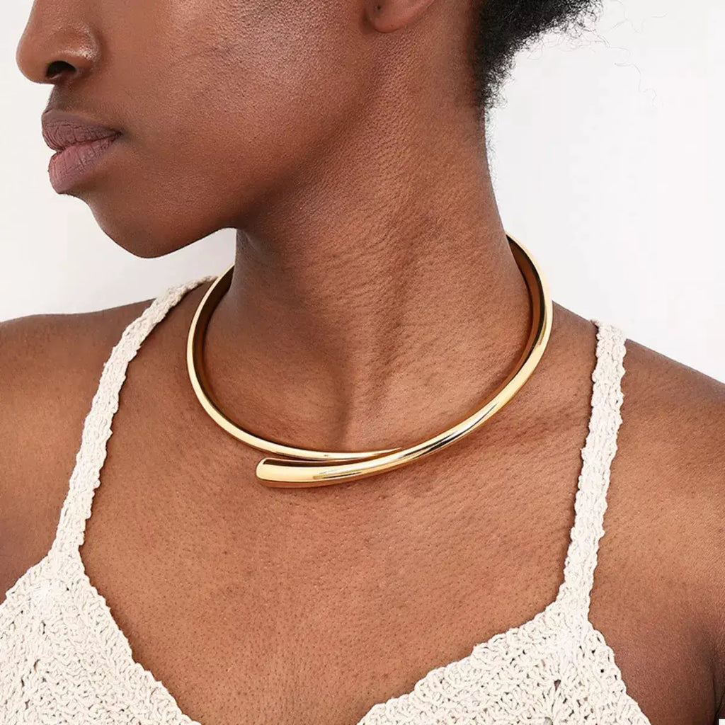 18K Gold-Plated Alloy Adjustable Necklace by Trendsi