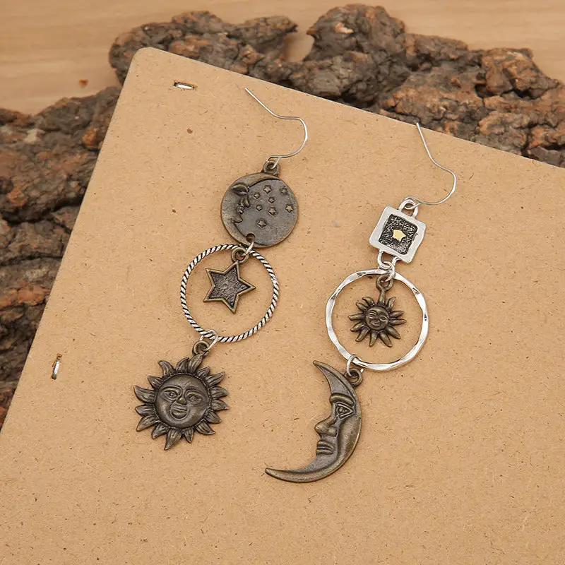 Star, Sun, and Moon Earrings by Trendsi