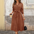 V-Neck Office Wear Versatile Dress for Women