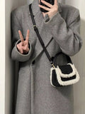 Fluffy Trim Mini Crossbody Bag by Trendsi