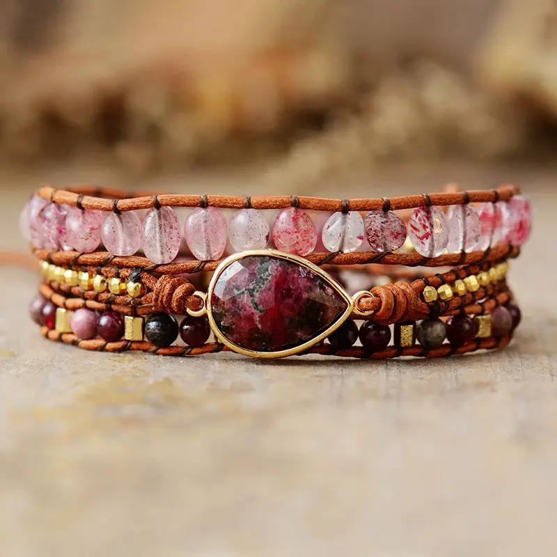 Natural Stone Layered Bracelet by Trendsi