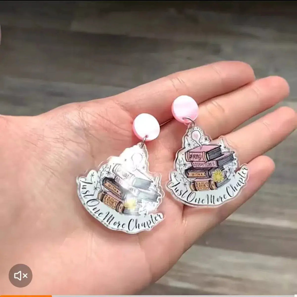 Book Stack Acrylic Drop Earrings by Trendsi