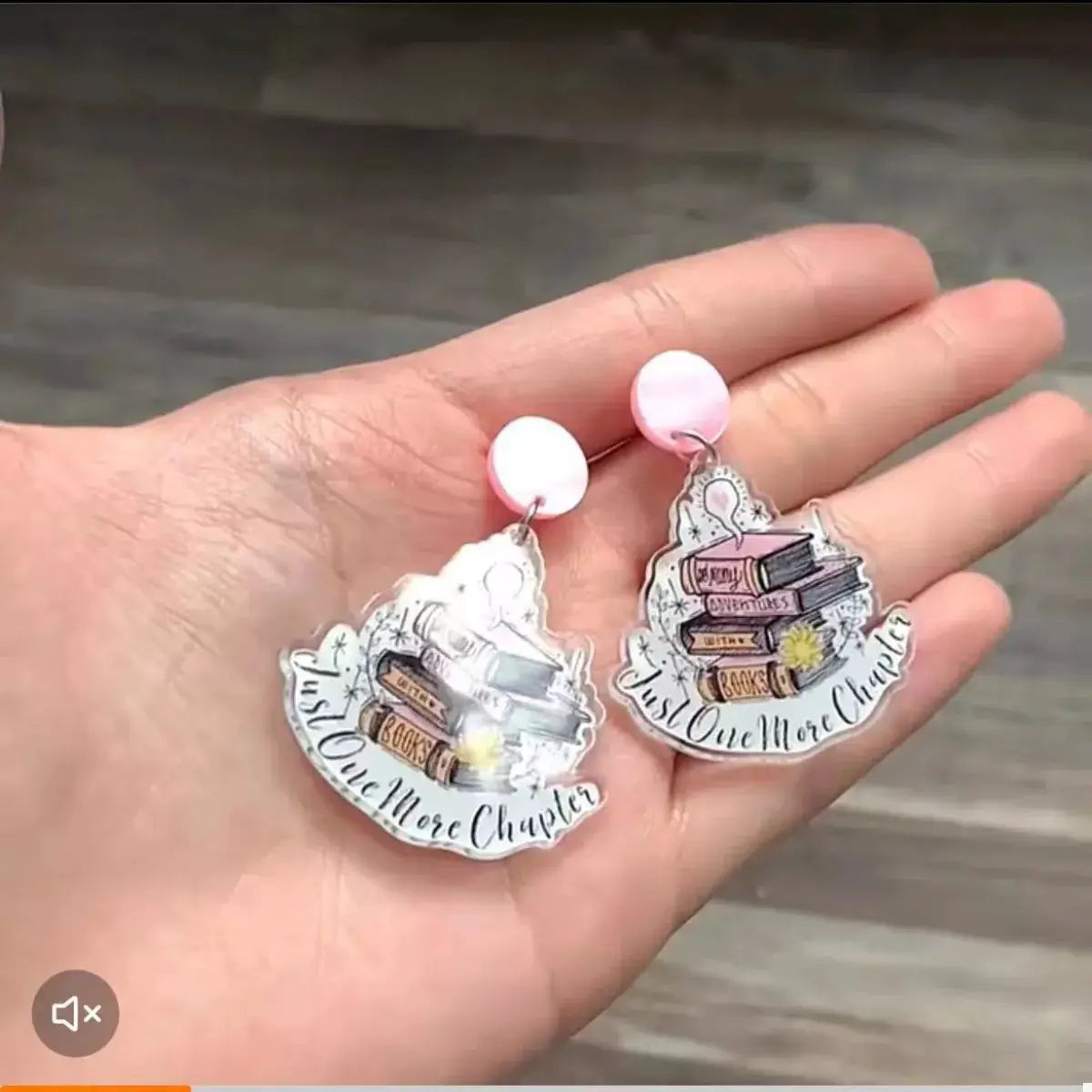 Book Stack Acrylic Drop Earrings by Trendsi