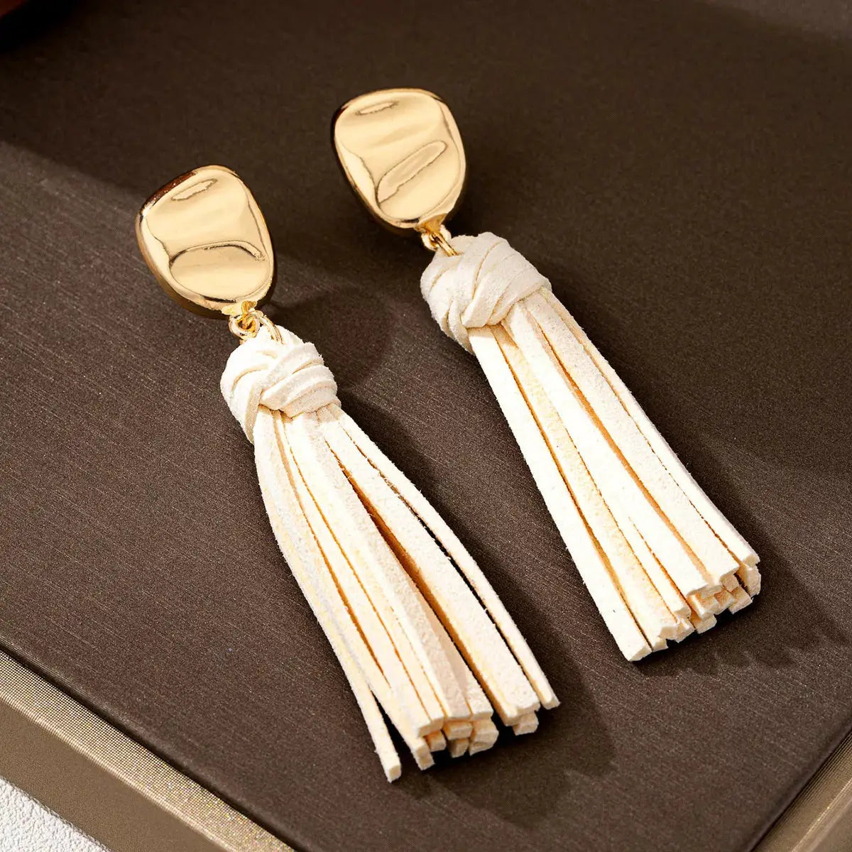 18K Gold-Plated Tassel Earrings by Trendsi