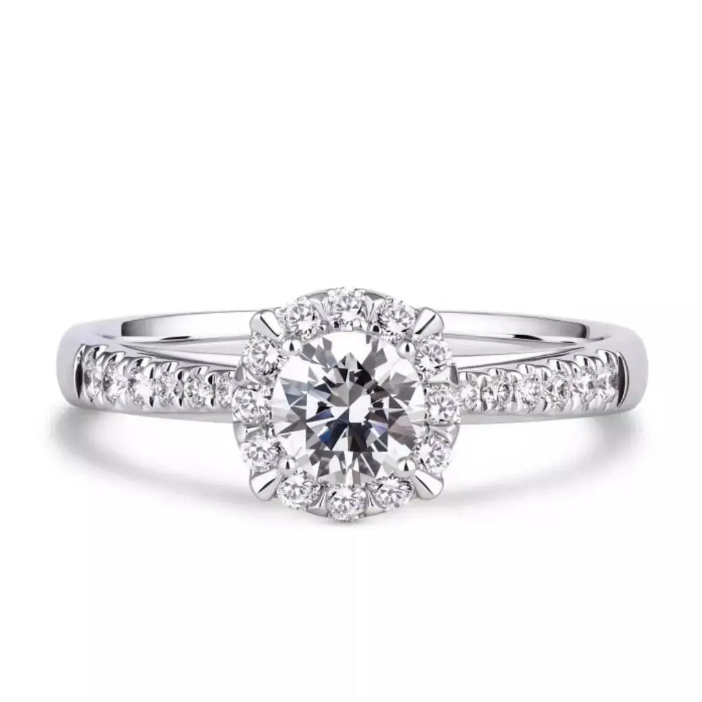 1 Carat 925 Sterling Silver Moissanite Ring by Trendsi