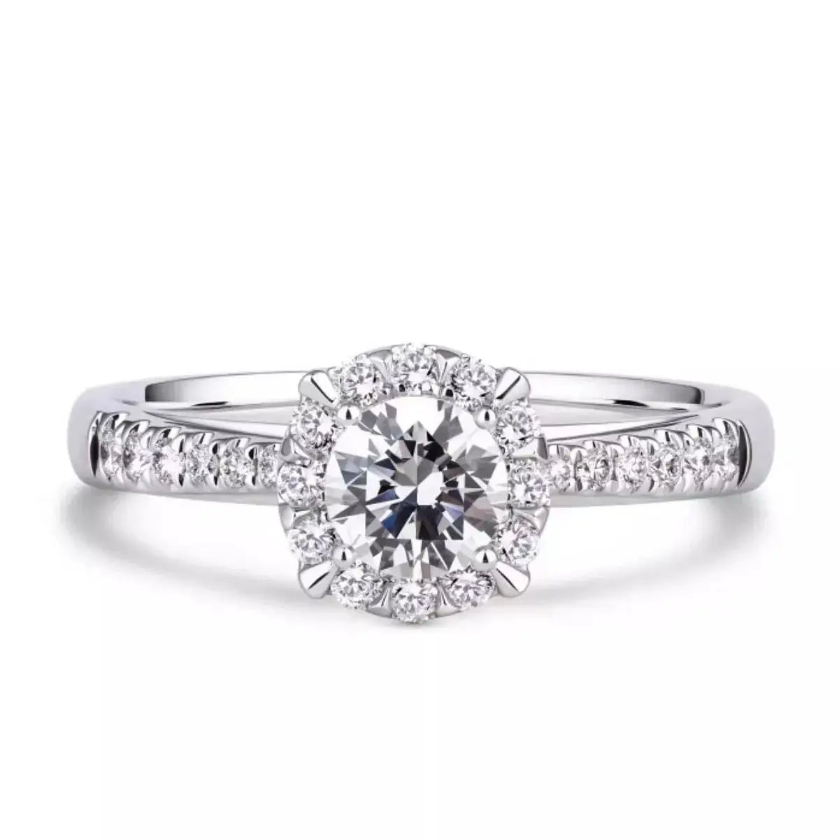 1 Carat 925 Sterling Silver Moissanite Ring by Trendsi