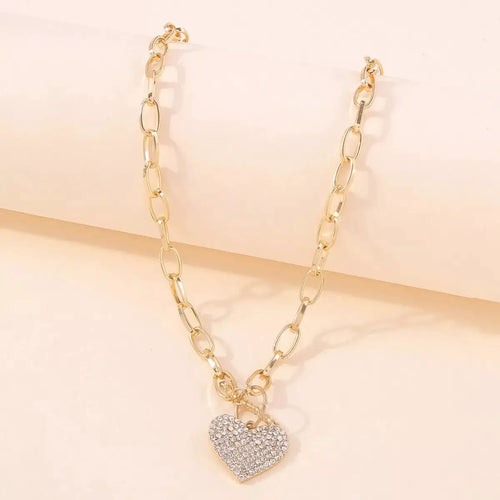 18K Gold-Plated Heart Pendant Necklace by Trendsi