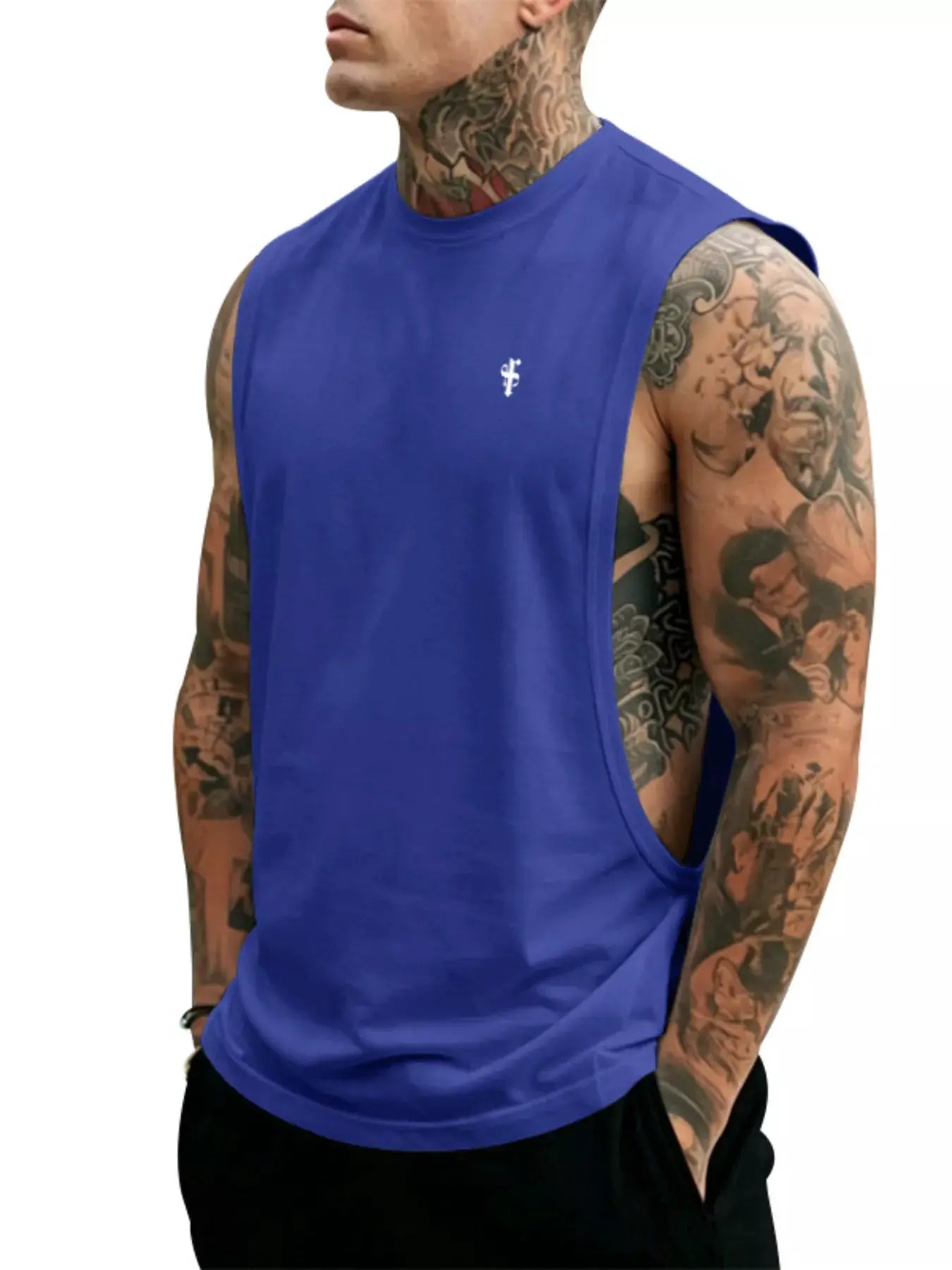 Men's Full Size Round Neck Tank Top Plus Size by Trendsi
