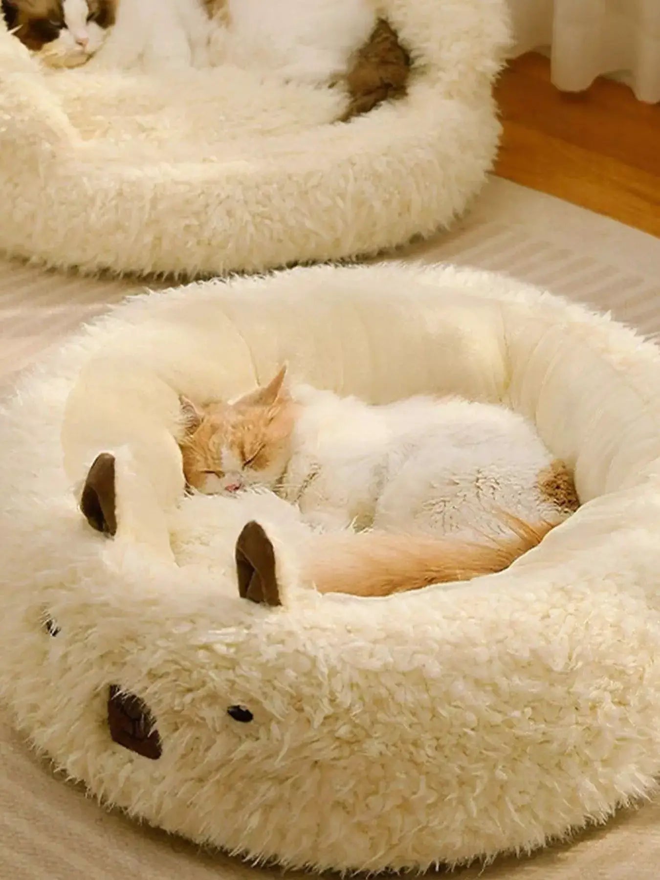 Cozy Bear-Shaped Plush Pet Nest by Trendsi