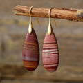 Natural Stone Waterdrop Shape Earrings by Trendsi