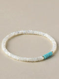 Turquoise Beaded Bracelet by Trendsi