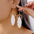 Halloween Sunburst Ghost Drop Earrings by Trendsi