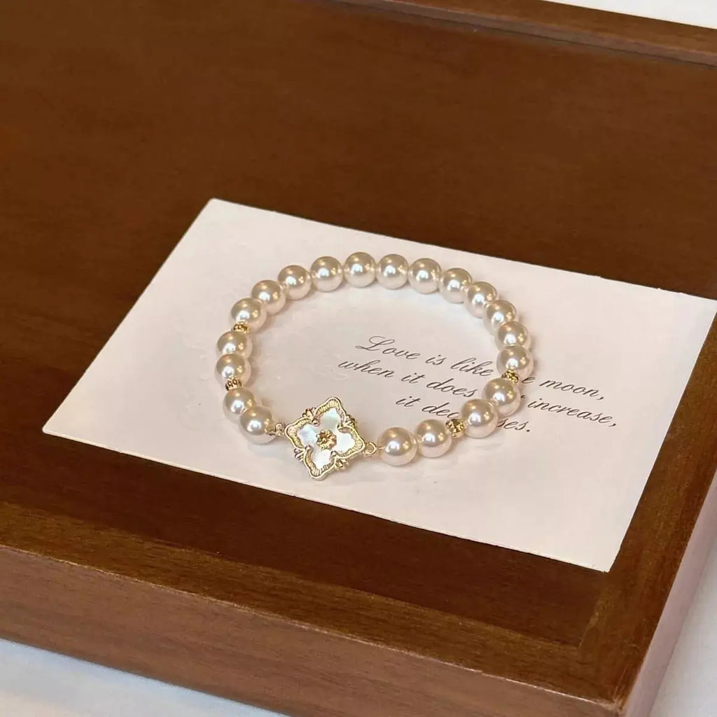 18K Gold-Plated Pearl Bracelet by Trendsi