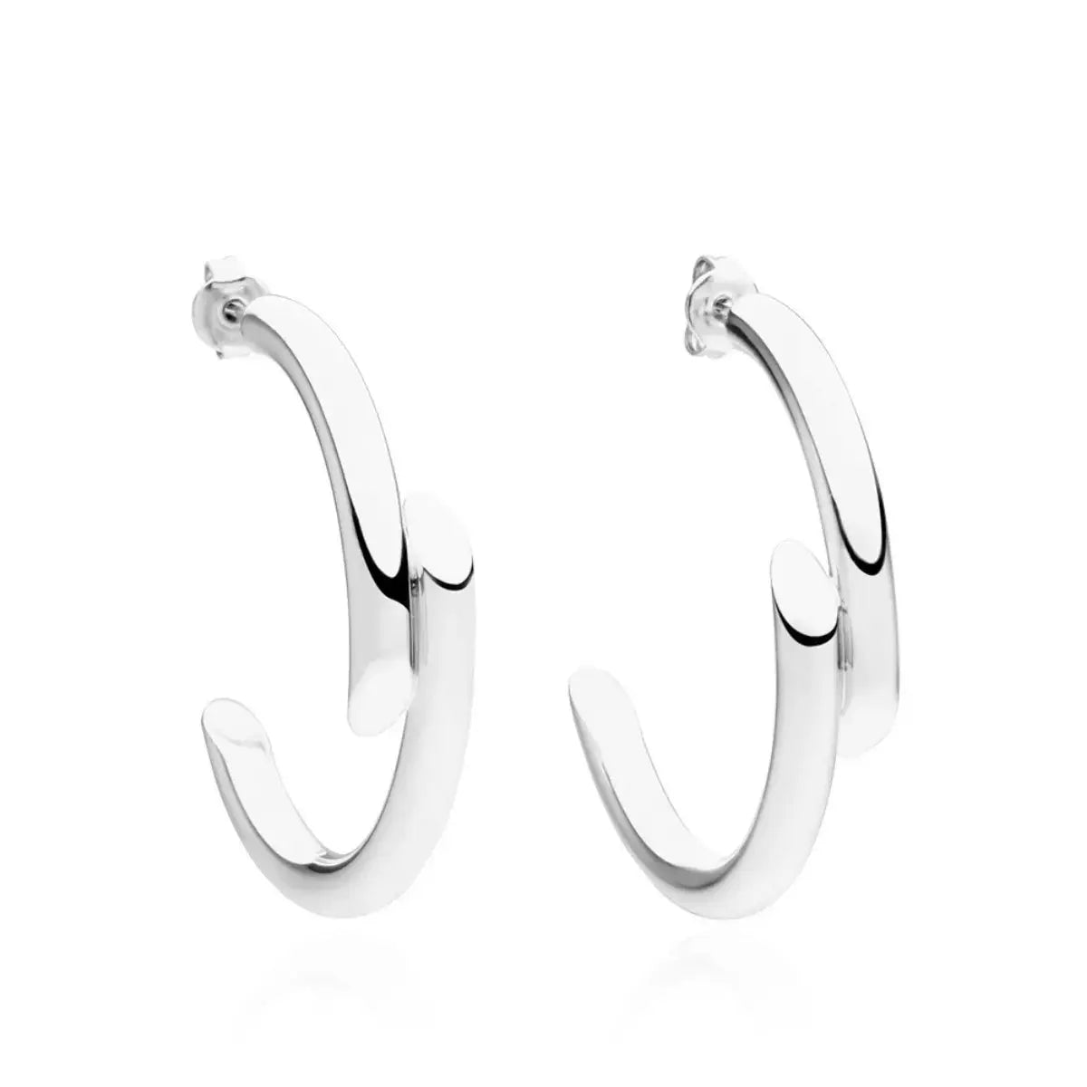Chunky C-Hoop Earrings by Trendsi