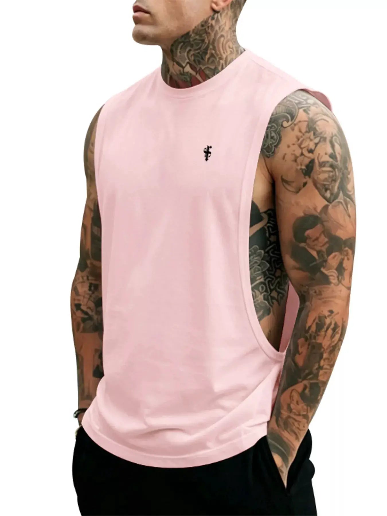 Men's Full Size Round Neck Tank Top Plus Size by Trendsi