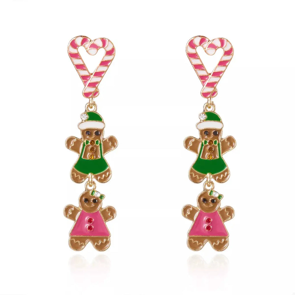 Christmas Gingerbread Drop Earrings by Trendsi