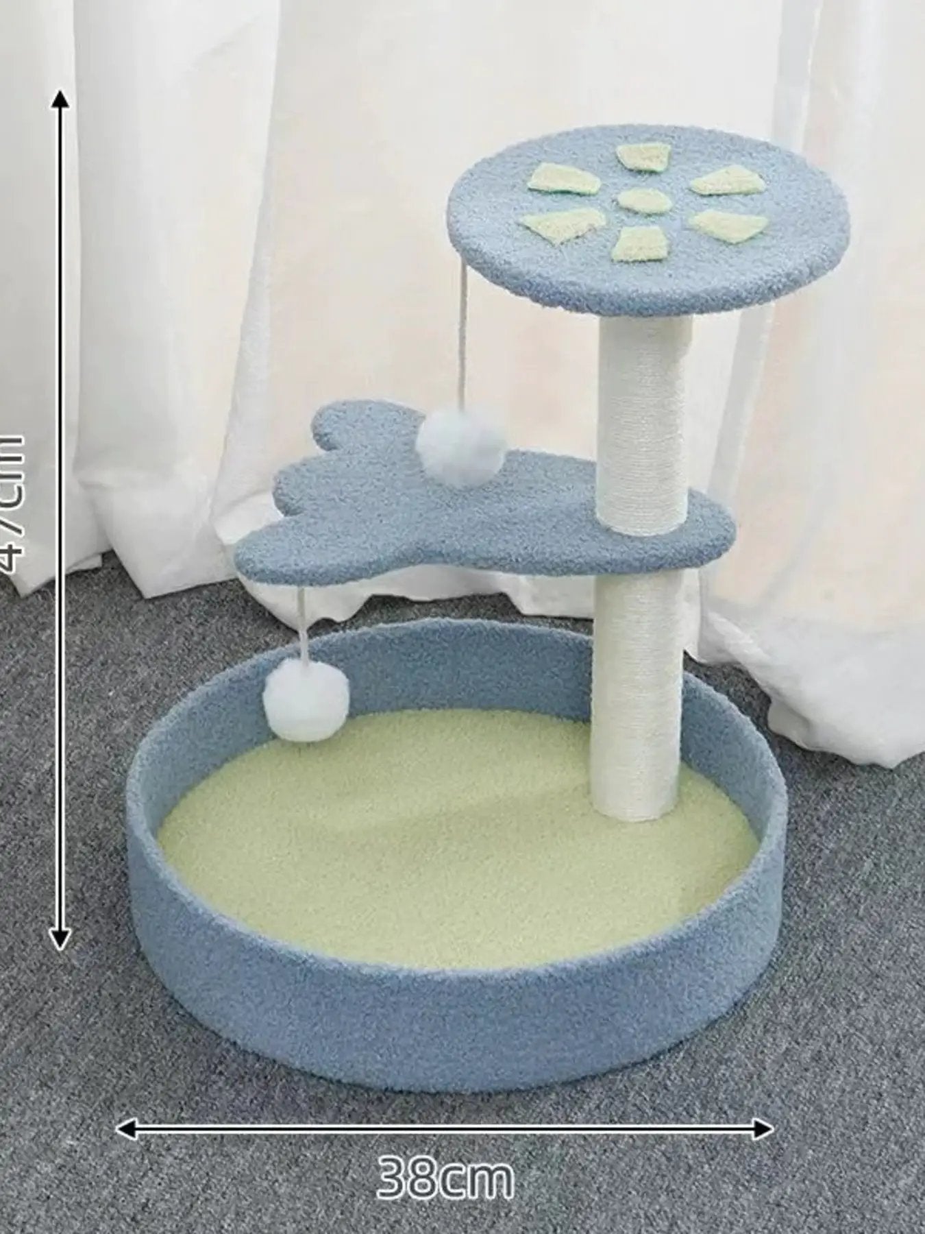 Cat Scratching Post with Cat Bed and Toy by Trendsi