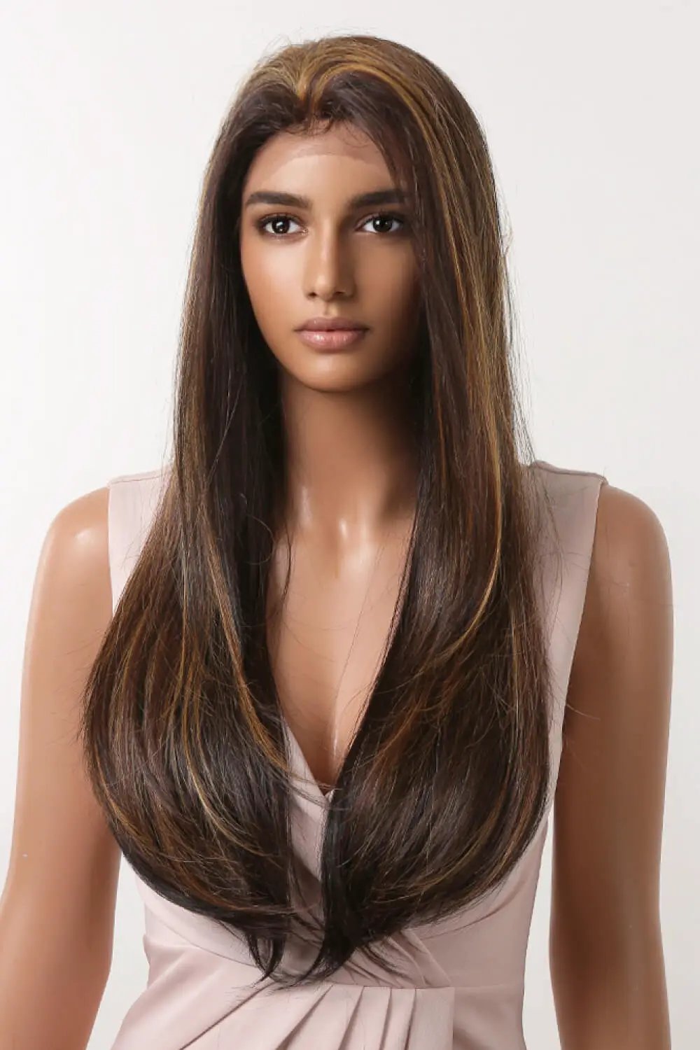 13*2" Lace Front Wigs Synthetic Long Straight 26" 150% Density by Trendsi