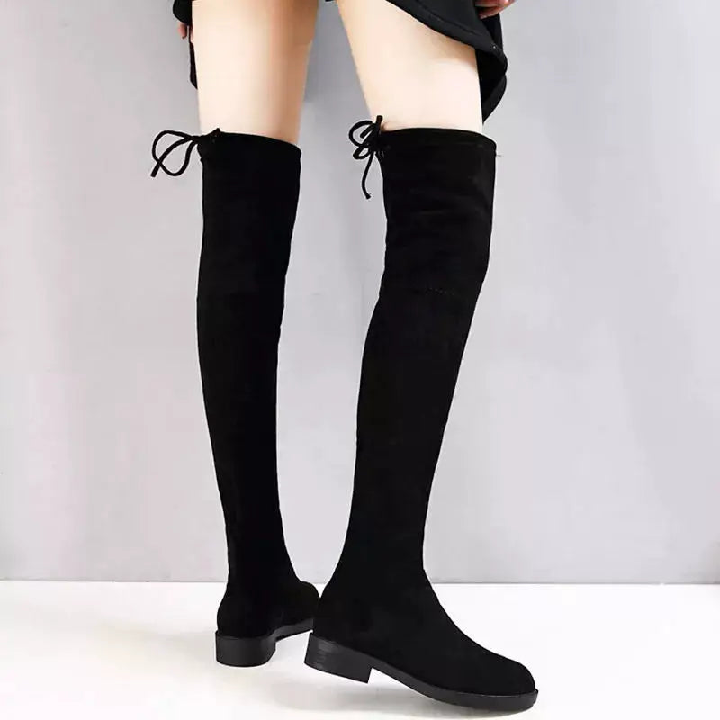 Over-the-Knee Block Heels Boots by Trendsi