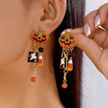 Halloween Pumpkin Drop Earrings by Trendsi