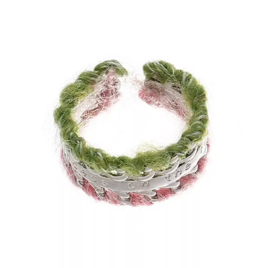 Brass Yarn-Wrapped Open Ring by Trendsi