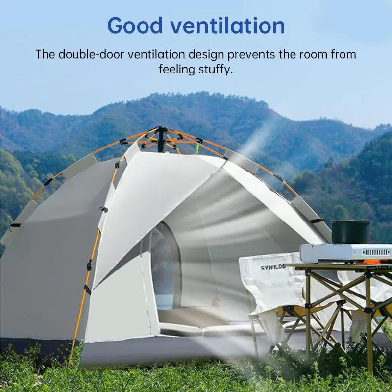 Automatic Pop Up Camping Tent 3-4 Person, Instant Setup Waterproof UV Protection Sun Shelter for Beach Fishing Outdoor by eprolo