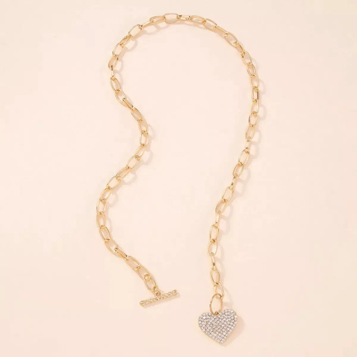 18K Gold-Plated Heart Pendant Necklace by Trendsi