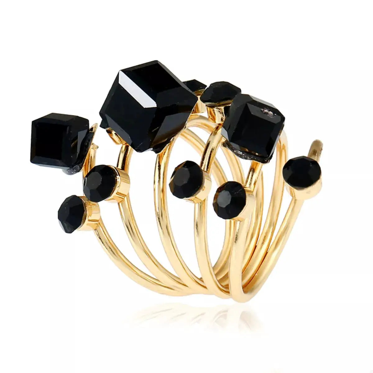 18K Gold-Plated Multi-Layered Ring by Trendsi