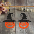 Wooden Pumpkin Shape Earrings by Trendsi