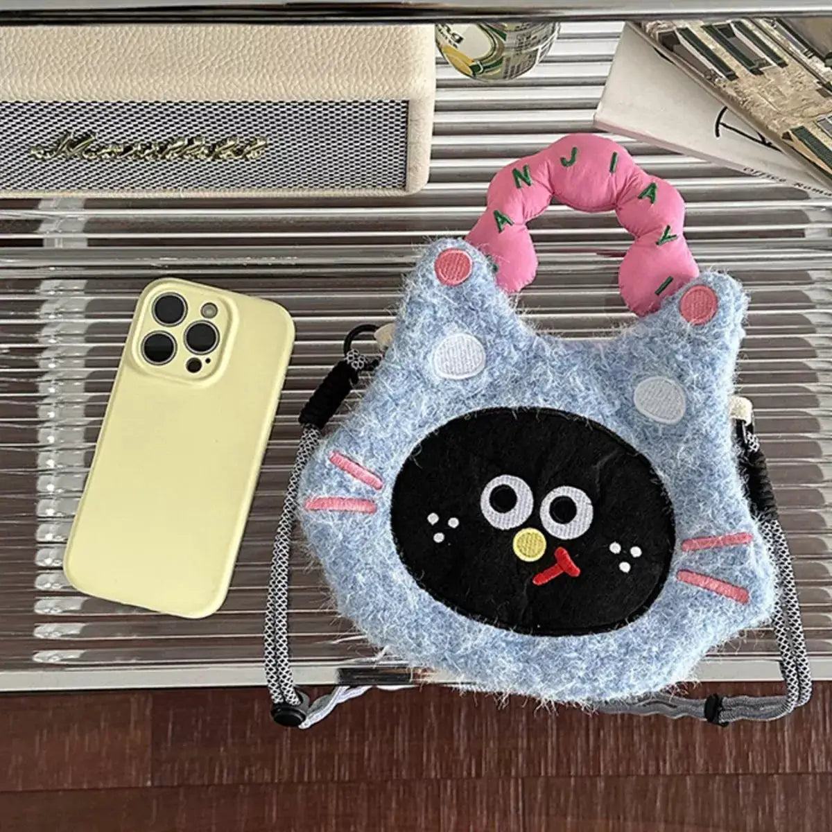 Cartoon Plush Crossbody Bag by Trendsi