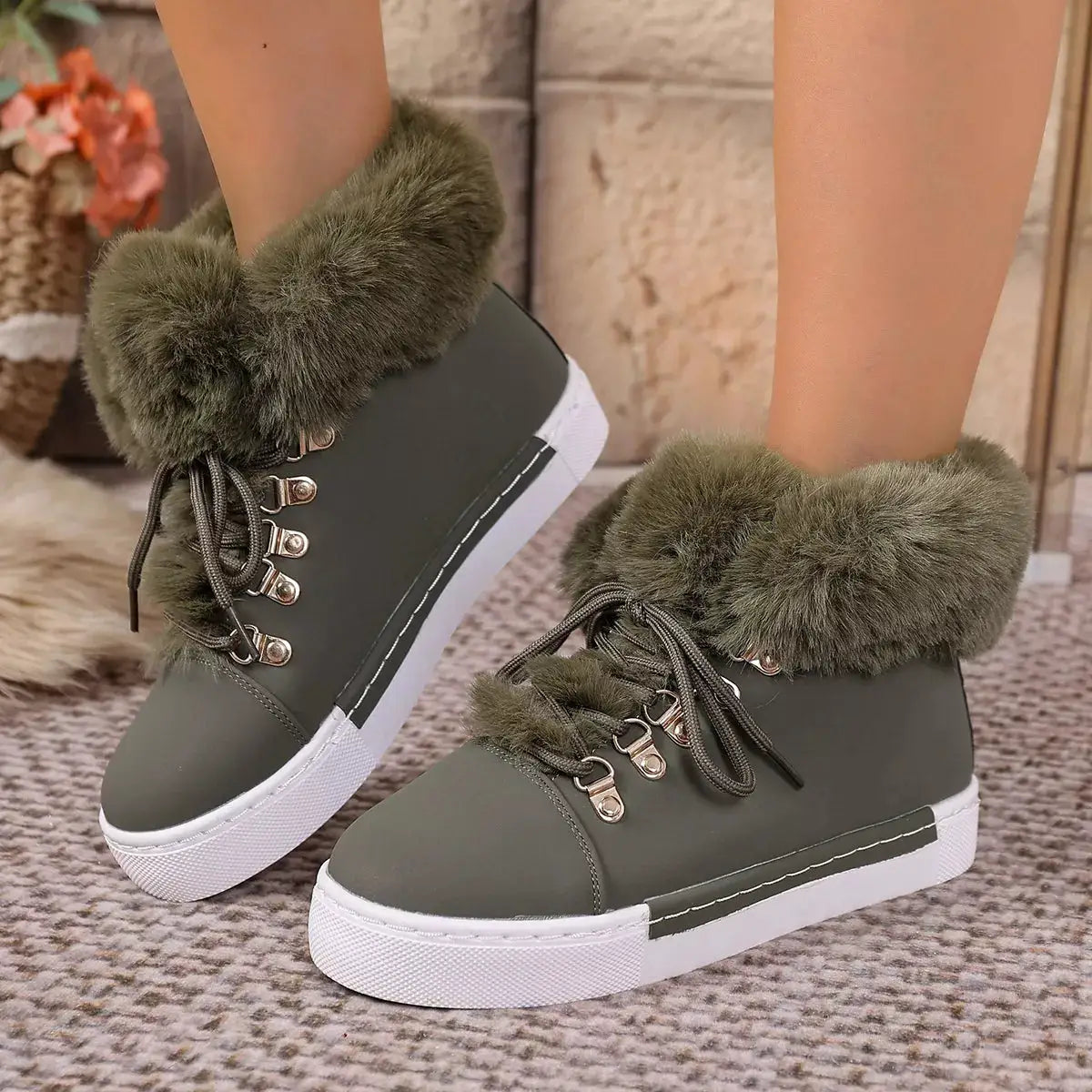 Round Toe Platform Boots by Trendsi