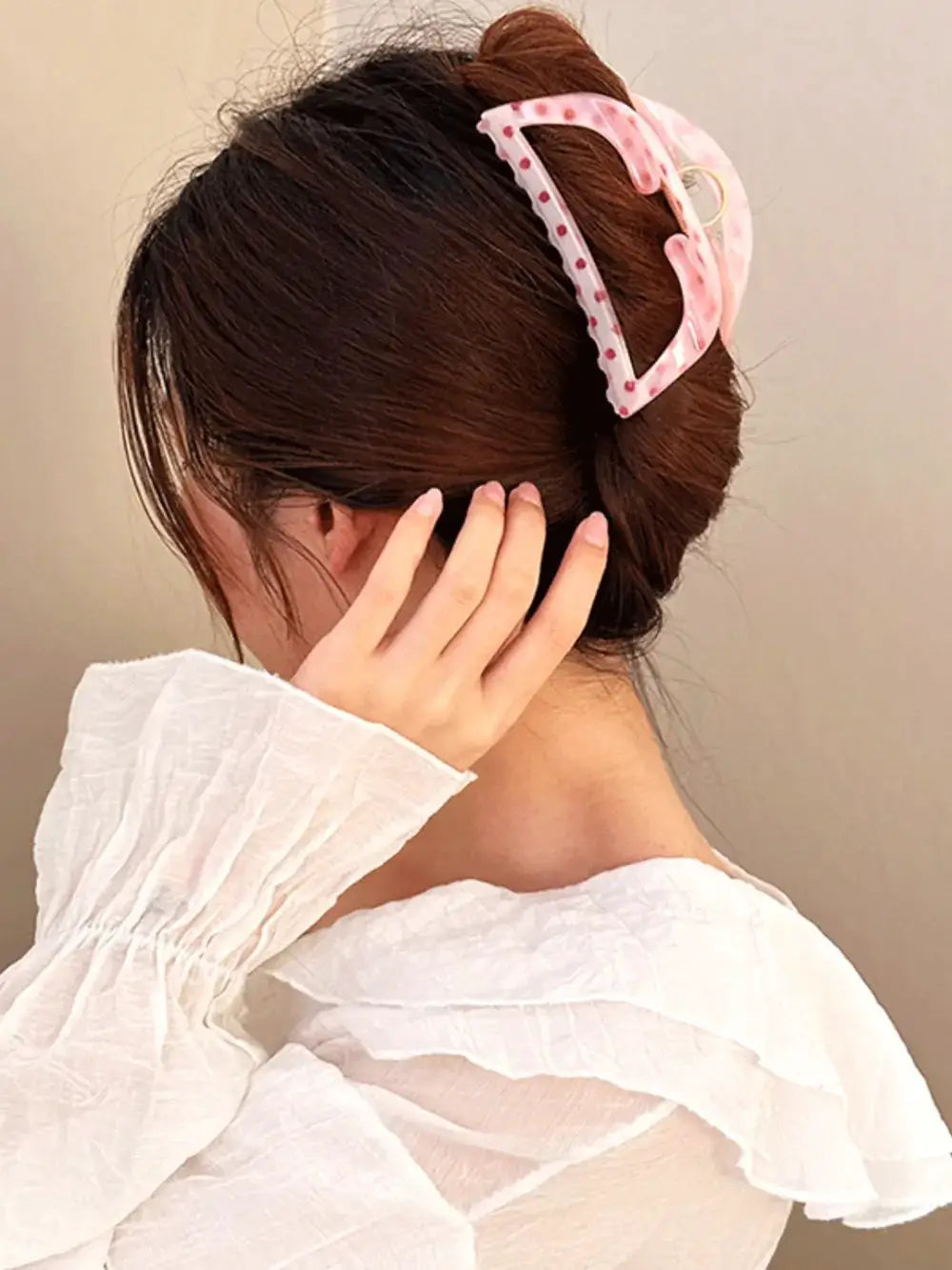 PC Polka Dot Hair Claw Clip by Trendsi