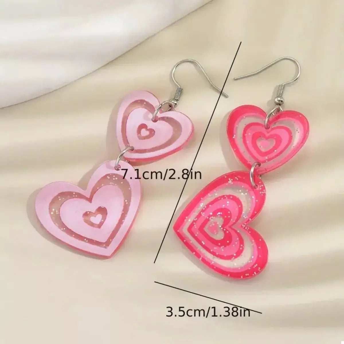 Heart Dangle Earrings by Trendsi
