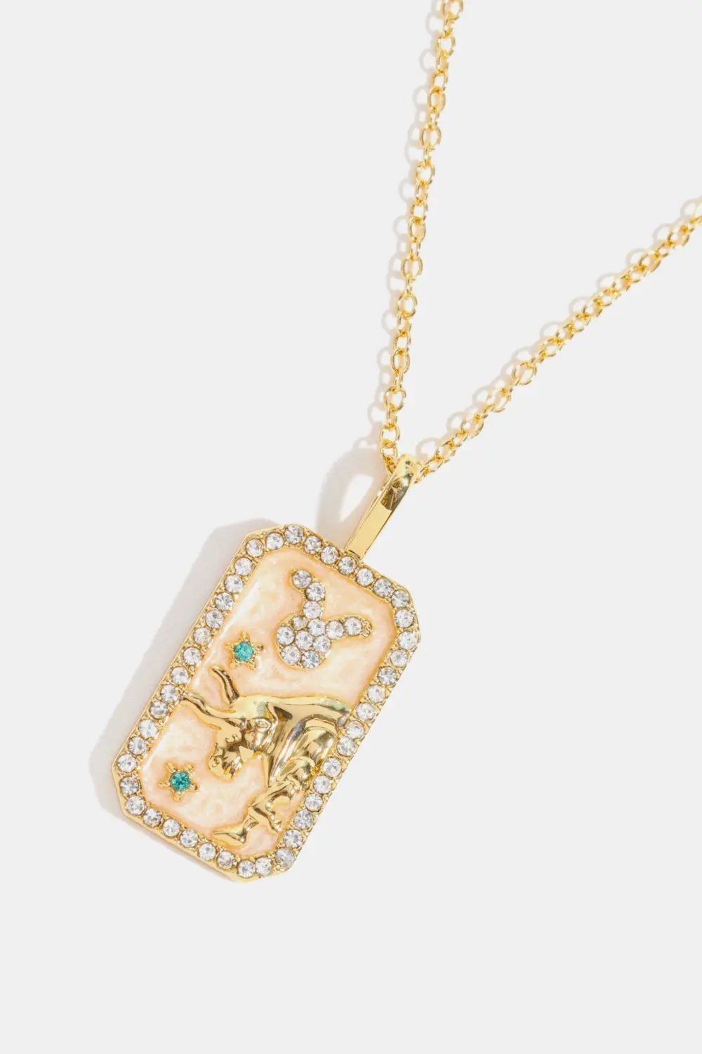 Rhinestone Constellation Pendant Copper Necklace by Trendsi
